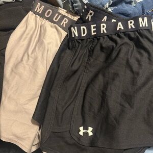 LOT Under Armour Athletic Shorts - Black & Taupe